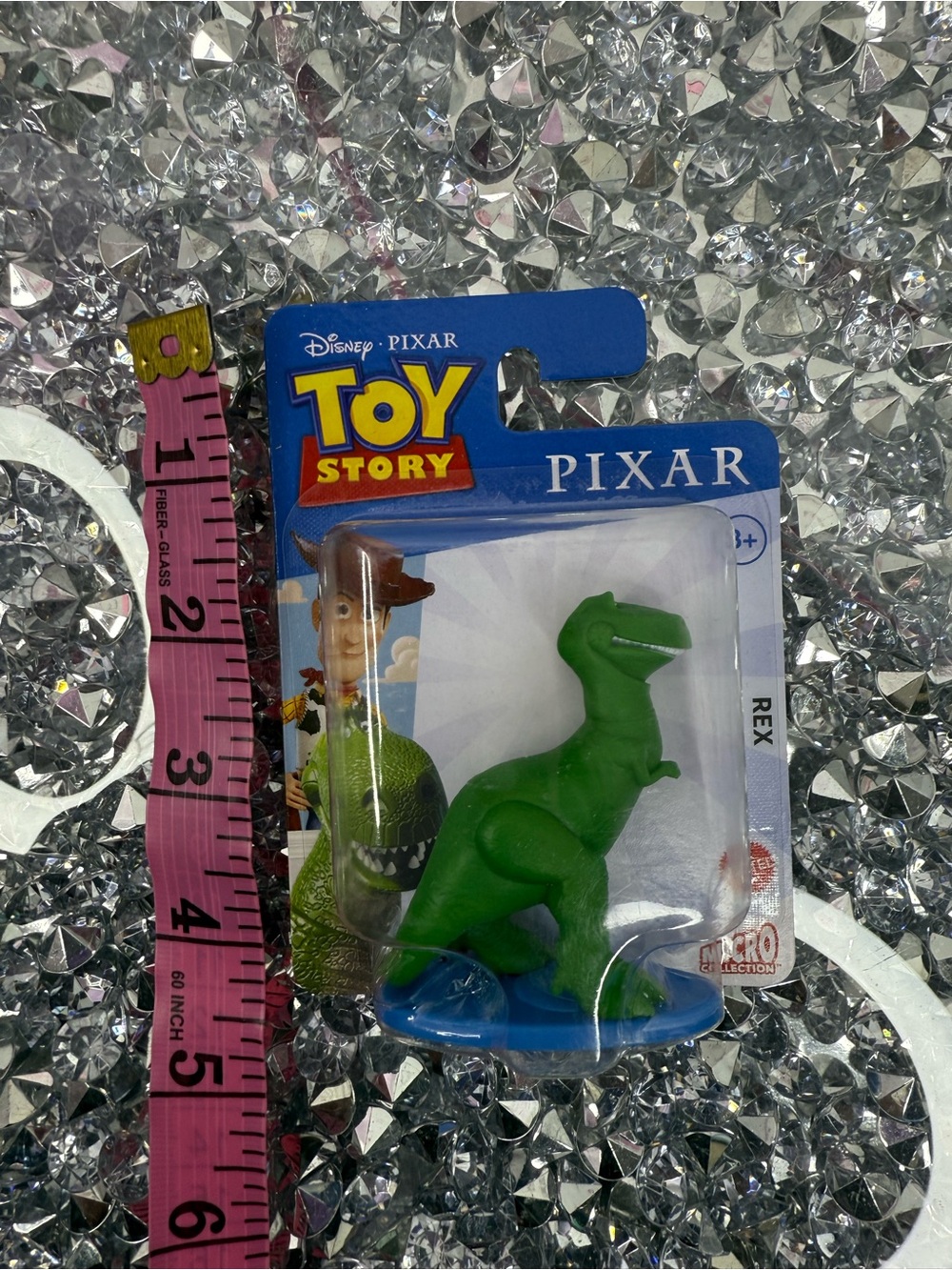Disney Rex Toy Story Rex Green Dinosaur Figure on Blue Base - Picture 3 of 4